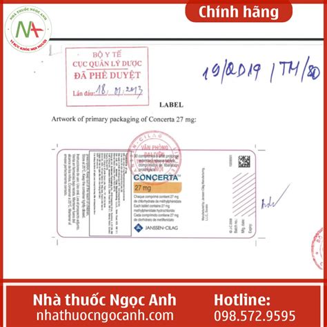 Thuốc Concerta 27mg có tác dụng gì, giá bao nhiêu, mua ở đâu?