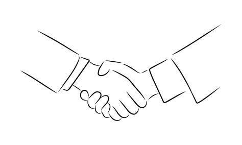 Handshake vector hand drawn sketch | Premium Vector