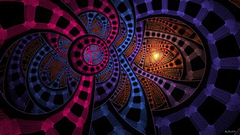 Download wallpaper 1920x1080 fractal, colorful, interweaving, tangled ...