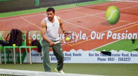 JSCA Tennis Tournament: MS Dhoni also made a strong debut in the tennis ...