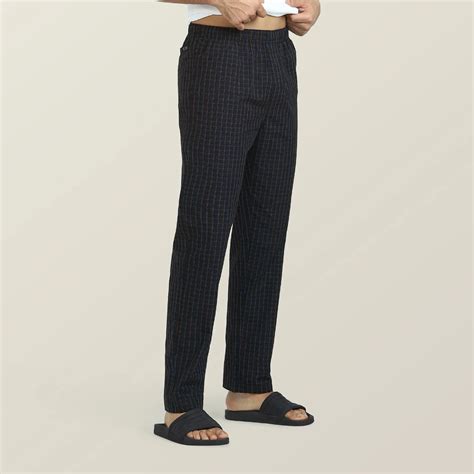 Buy Charcoal Black Checkmate Cotton Pyjamas Online in India – XYXX Apparels