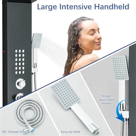ALENARTWATER LED Shower Panel Tower System with Rainfall India | Ubuy