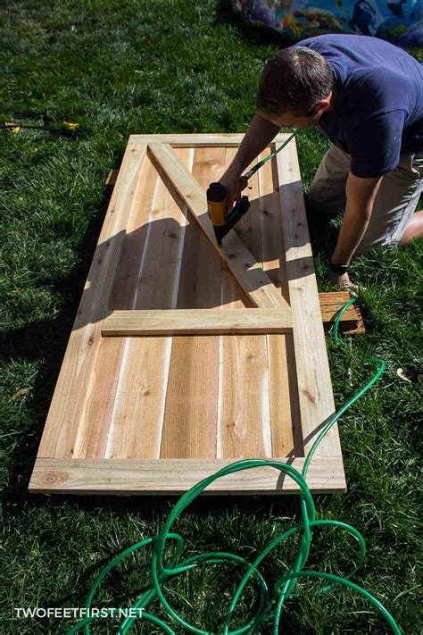 How to build a shed door from plywood and cedar | Shed doors, Cedar ...