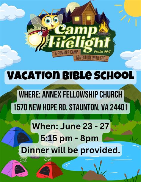 Vacation Bible School-Camp Firelight, 1570 New Hope Road, Staunton, VA ...