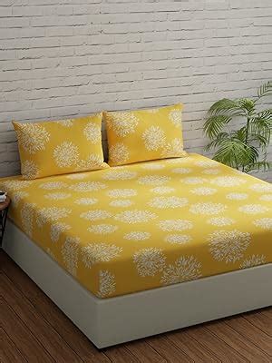 HUESLAND by Ahmedabad Cotton 144 TC Cotton Bedsheet for Double Bed King ...