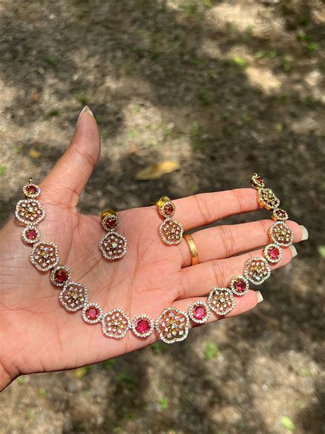 Ad Stones Necklace Online | ARACKAL JEWELLERY