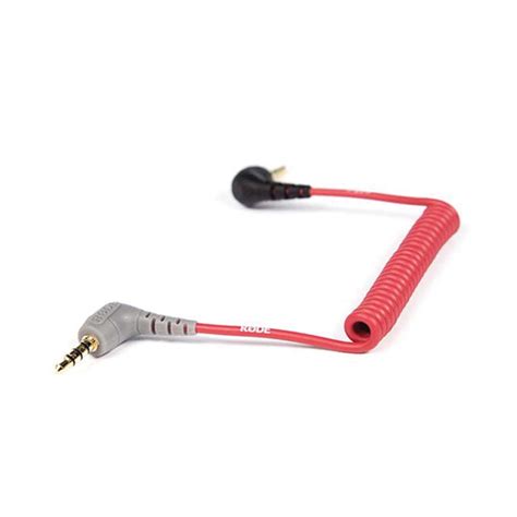 Rode SC7 3.5mm Right-Angle TRS to 3.5mm Right-Angle TRRS Coiled Adapte ...