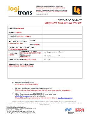 Fillable Online N TALEP FORMU Fax Email Print - pdfFiller