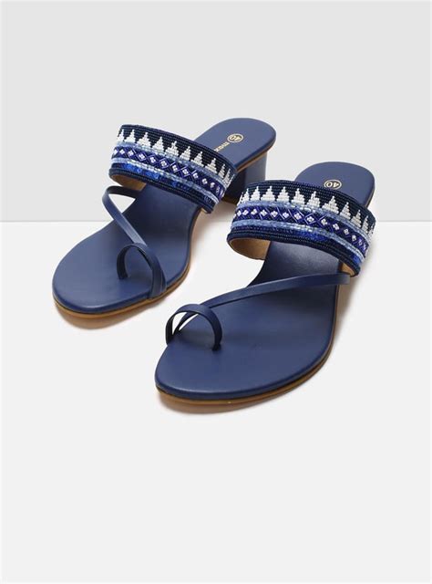 Buy MAX Women Embellished Block Heel Sandals Online at just Rs. 1049.0 ...