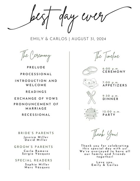 Image result for Wedding Party Program