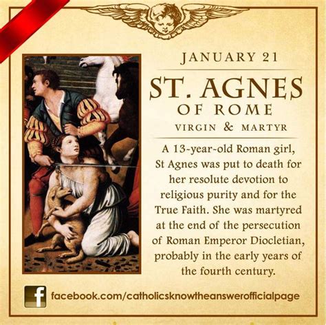 St. Agnes of Rome: Virgin & Martyr - January 21st | Catholic beliefs ...