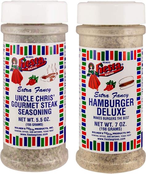 Amazon.com : Bolner's Fiesta Uncle Chris Gourmet Steak Seasoning, 20 ...