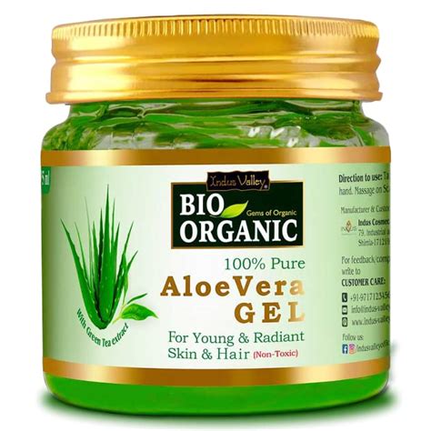 Indus Valley Bio Organic 100% Pure Aloe Vera Gel, 175 ml | Uses ...