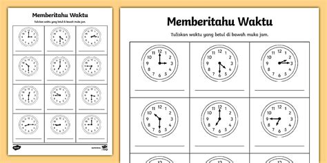 Matematik Tahun 1 - Masa dan Waktu (Muka Jam) -2 - Twinkl