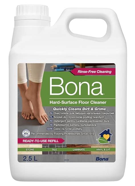 Bona Marble, Stone, Tile, LVT & Laminate Floor Cleaner Liquid Refill ...