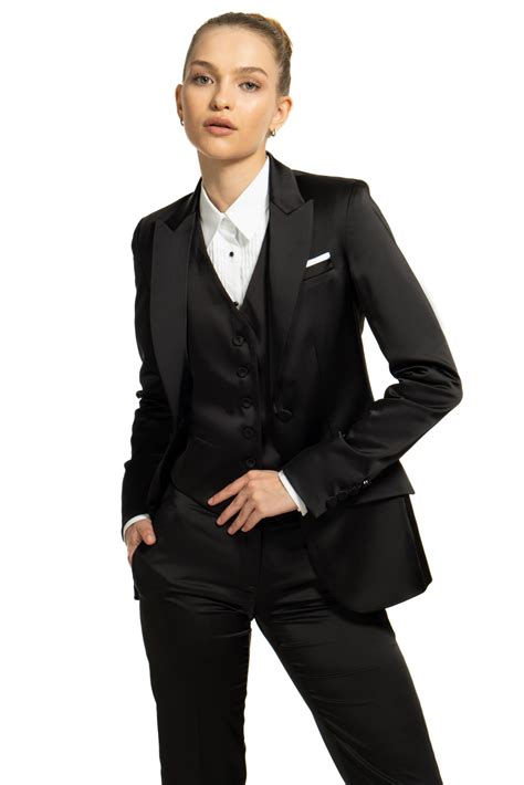 Women's Satin Tuxedo Suits & Accessories | Collection – LITTLE BLACK TUX