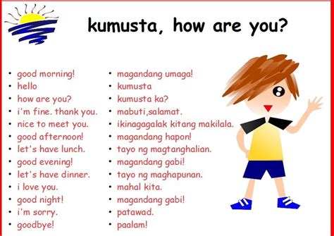 Image result for Simple Tagalog Words