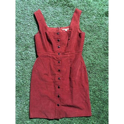 Gianni Bini dark burnt orange corduroy dress size... | Depop