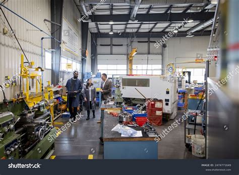 Manager Workers Talking Manufacturing Plant Stock Photo 2474771649 | Shutterstock