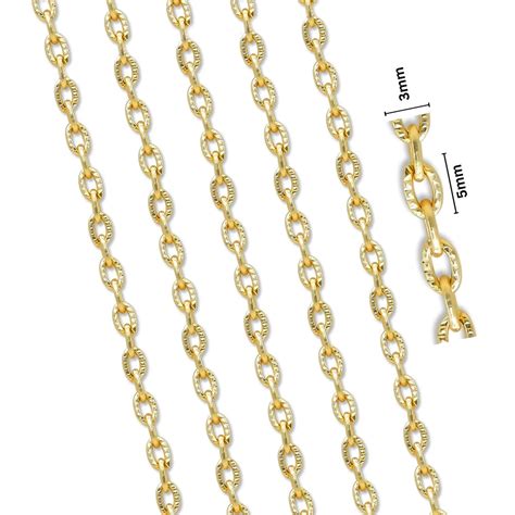 2 Pieces Pack of 75-80 Cm Long Chains Gold Plated Jewelry Making Chain ...