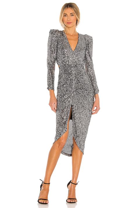 ASTR the Label Jayla Cutout Dress in Silver & Black | REVOLVE