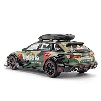 DIPDEY Audi RS6 Militery Supercar 1:24 Diecast Scale Model Metal Pull ...
