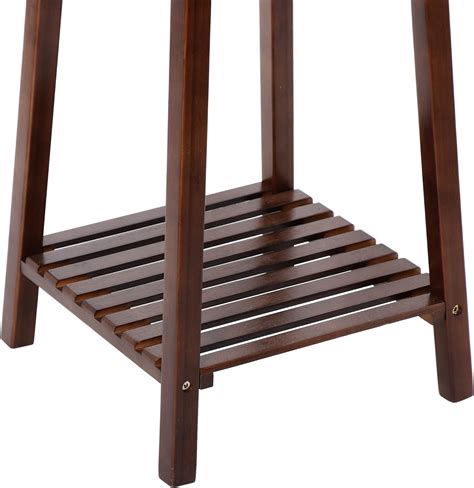 Buy HomGarden 2-Tier Bamboo Tall Plant Stand, Flower Pot Holder Shelf ...