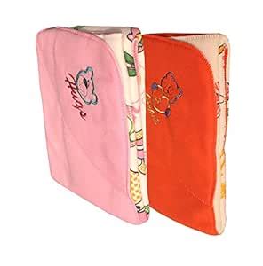 Newborn Baby Double Layer Reversible Baby Blanket Wrap, Pink and Red ...