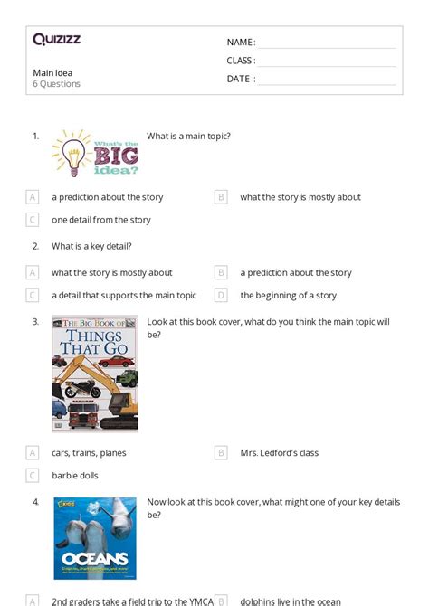 Image result for Identifying Main Idea First Grade