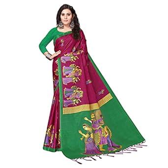 Rekha Maniyar Pink Madhubani Printed Georgette Saree for Women with ...