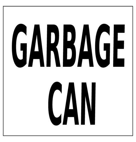 Image result for Household Garbage Sign