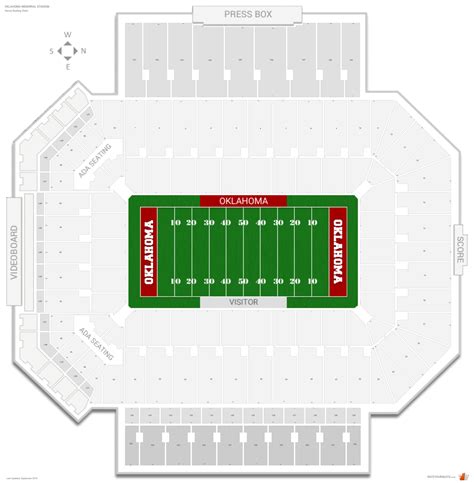 Oklahoma Memorial Stadium Virtual Seating Chart
