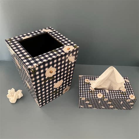 Flora Waste Bin & Tissue Box Set – CasaGold