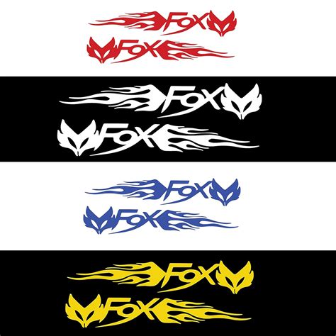 VVWV Fox Racing Bicycle Stickers and Graphics for Cycle Body Mountain ...