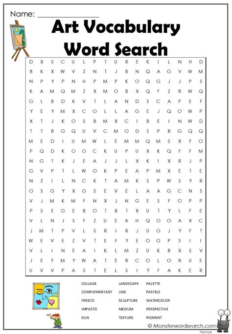 Artists Word Search