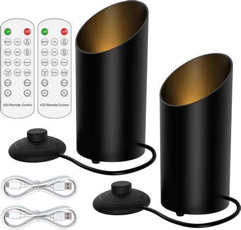 2Pack Rechargeable Indoor Up Lights Portable Floor Can Lights with ...