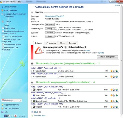 Driver pack solution - Client software algemeen - GoT
