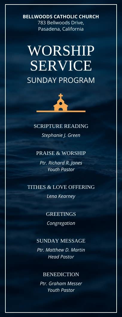 Image result for Church Service Program Examples