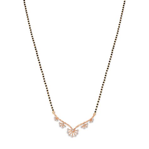 Slender Flowers Diamond Mangalsutra
