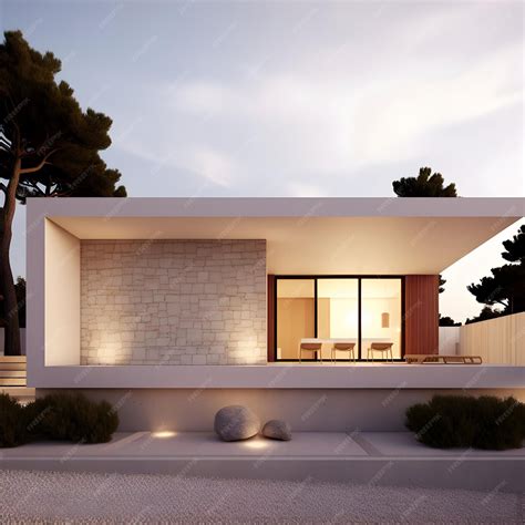 Premium AI Image | modern one floor house photography