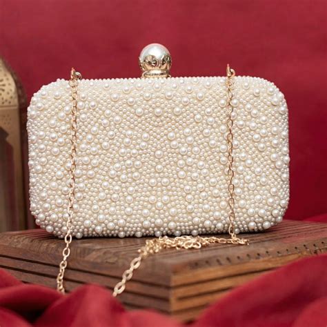 White Pearl Clutch – Forever Jewels India