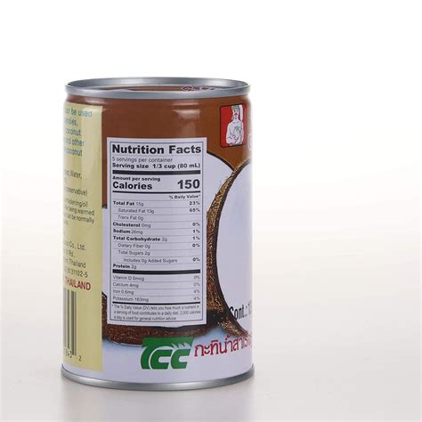 Chaokoh Coconut Milk Unsweetened 6 Pack - Premium Canned Coconut Milk ...