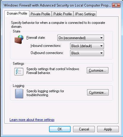 Image result for Windows Vista Firewall Block Program