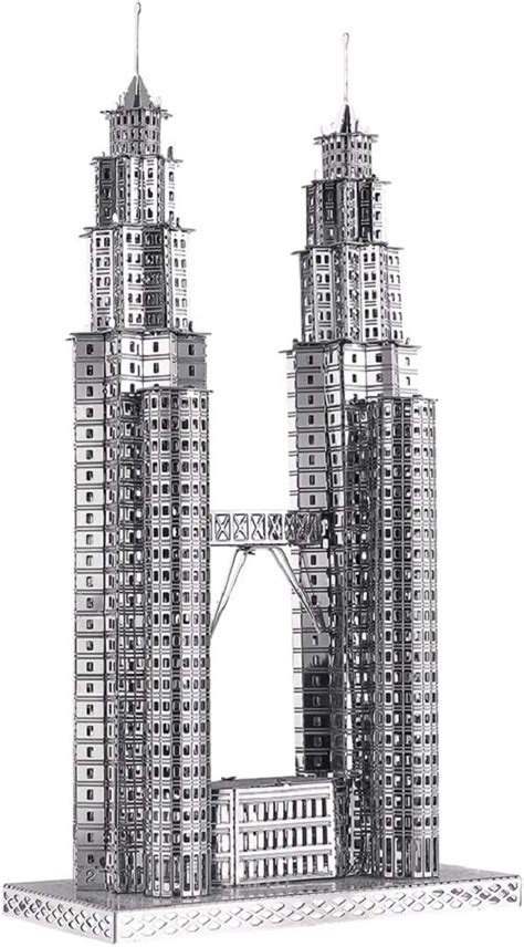 Buy Piececool 3D Metal Model Kits-Petronas Towers-Famous Landmarks ...
