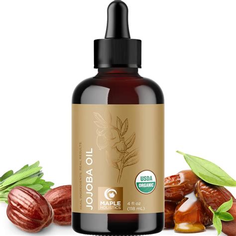 Amazon.com: Organic Jojoba Oil Cold Pressed Unrefined - 100% Pure Jojoba Oil Organic Certified ...
