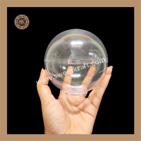 Acrylic Globe Cake Tub | Cake Decor | Transparent Acrylic Dessert Tub ...