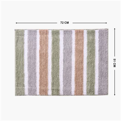 Buy Fiesta Prime Set of 2 Striped Anti-Slip Bath Mats from Home Centre ...
