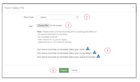 How to Bulk import Salary details of staff