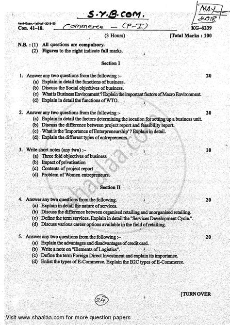 Commerce 4 2017-2018 B.Com (General) Semester 4 (SYBcom) comm p 1 ...