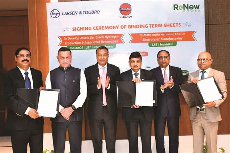 Indian Oil to form JV with L&T, ReNew to produce green hydrogen ...